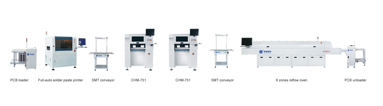 매체 SMT 생산 라인, CHM-751 가득 찬 인쇄 회로 판 어셈블리 PCBA 제조업