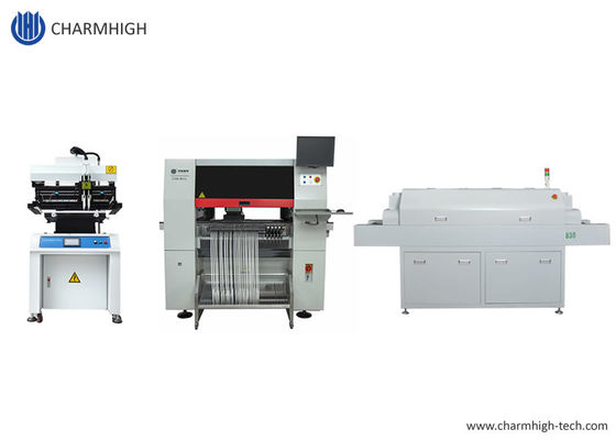 인쇄 회로 판 어셈블리 라인 3250 땜납 페이스트 프린터, CHMT 픽 앤드 플레이스 기계, 830대 리플로우 오븐