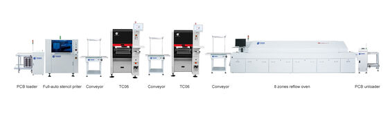 베스트셀러 6헤드 TC06 픽앤플레이스 머신 주철 프레임 SMT 칩 마운터