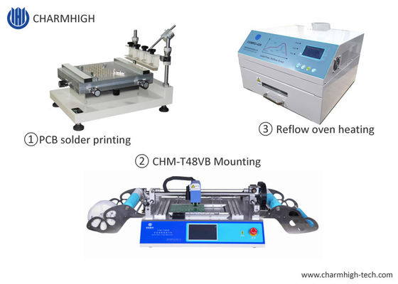 핫테스트 SMT 라인 스텐실 인쇄기 3040 / CHMT48VB SMT Pnp 기계 / 리플로우 오븐 420