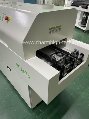 PC6635 철도 + PC 제어 납 없는 재흐름 오븐 2200 * 350mm 6 템프 구역 용접 기계
