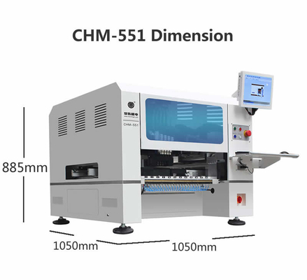고 정밀 0201 데스크톱 PCB 조립 라인 4 헤드 CHM-551 SMD 픽 앤 플레이스 머신 리플로우 오븐 T962C