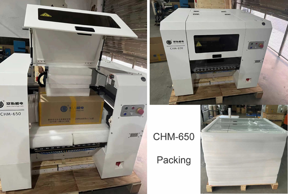 자동 PCB 레일 고 정밀 0201 데스크톱 SMT 픽 앤 플래시 머신 4 헤드 CHM-650