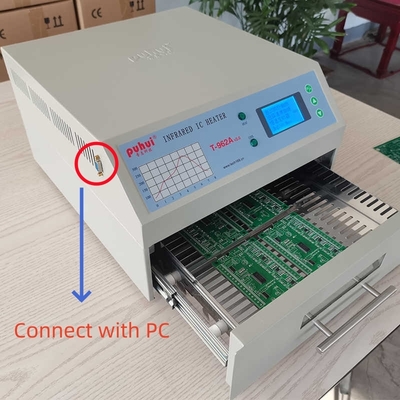 배출 IC 온수기 적외선 용접 결합 스테이션과 작은 리플로우 오븐 300*320mm 1500w T962A