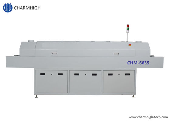 CHM-6635 리플로우 오븐 6 온도 구역 (상6+하6) 2200*350mm SMT 리플로우 솔더링 머신
