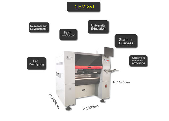CHM-861 SMD 칩 모루테어 Pnp 기계 8은 100 공급 장치 PCB 조립 라인을 이끕니다
